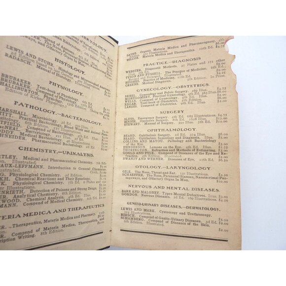 Goulds Pocket Pronouncing Medical Dictionary 40000 Words Eighth Rev. Ed. 1922 - Picture 5 of 9